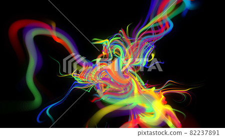 3d render. Abstract background with glow multicolor lines or light streaks. Lights particles form in 3d space glowing beautiful curved lines with neon light. Beautiful creative bg 3d render. Abstract background with glow multicolor lines or light streaks. Lights particles form in 3d space glowing beautiful curved lines with neon light. Beautiful creative bg 82237891
