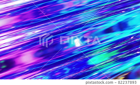3d render. Liquid pattern like waves. 3D stylish abstract iridescent bg of wavy surface like brilliant liquid glass with rainbow beautiful gradient colors. Trendy colorful fluid 82237893