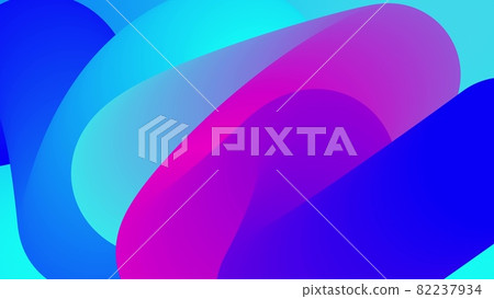 beautiful gradients with shades of blue purple along elegantly twisted line or pipe. Beautiful modern design background of liquid. 3d render 82237934