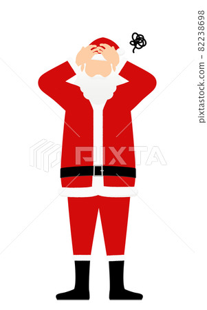 Santa Claus's grandfather holding his head and worried Santa Claus's grandfather holding his head and worried 82238698
