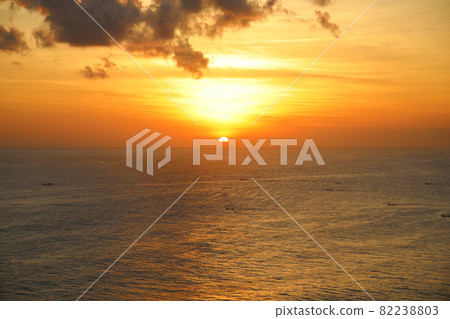 Bali sunset seen from Uluwatu Temple (Bali, Indonesia) 82238803