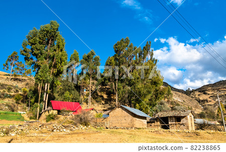 Antacocha, typical Peruvian village in the Andes Antacocha, typical Peruvian village in the Andes 82238865