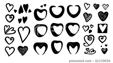Doodle heart icon isolated on white background - Stock Illustration ...