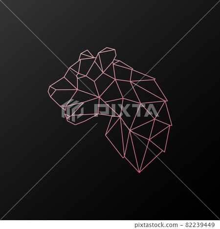 Abstract geometric pink panther. Abstract geometric pink panther. 82239449