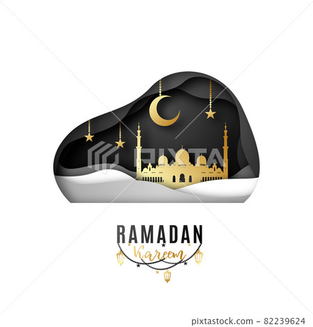 Greeting card design on the occasion of Muslim's Holy 82239624