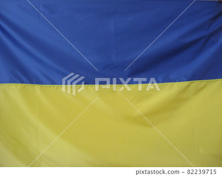 Official flag of Ukraine. Two stripes of the national symbol 82239715