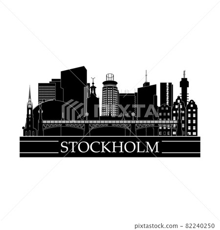 Stockholm cityscape line art design. Stockholm cityscape line art design. 82240250