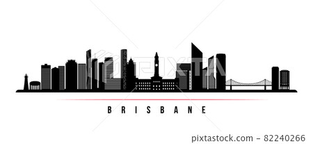 Brisbane city skyline horizontal banner.  82240266