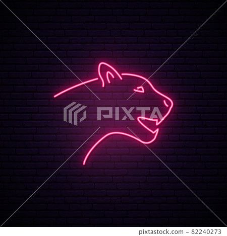 Pink panther neon sign. - Stock Illustration [82240273] - PIXTA