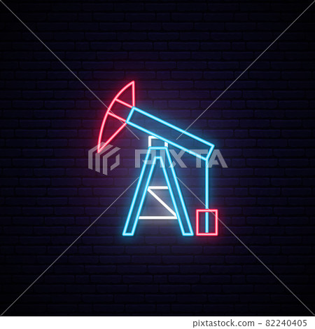 Oil tower neon sign. 82240405