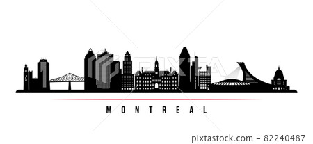Montreal city skyline horizontal banner. 82240487