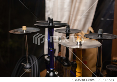 part of the hookah, modern design, on a background. part of the hookah, modern design, on a background. 82242285
