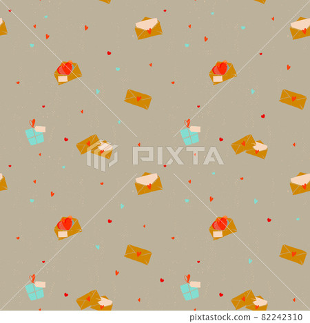 Seamless vintage pattern for valentine s day. - Stock Illustration ...