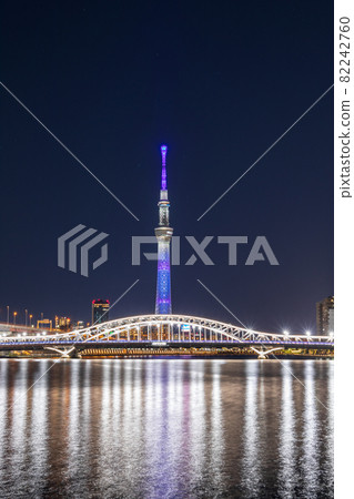 “東京”點亮白須橋和東京晴空塔 82242760