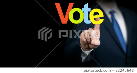 Vote on democratic elections, referendum. Make right choice. 82243648
