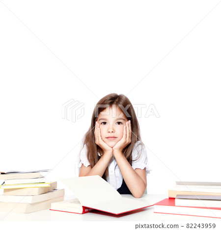 Portrait of modern, happy and cute teen school girl. Portrait of modern, happy and cute teen school girl. 82243959