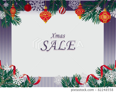 Christmas background frame horizontally long rectangle 82248558