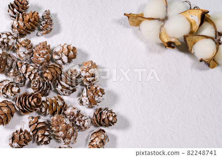 Pine cones and cotton Pine cones and cotton 82248741