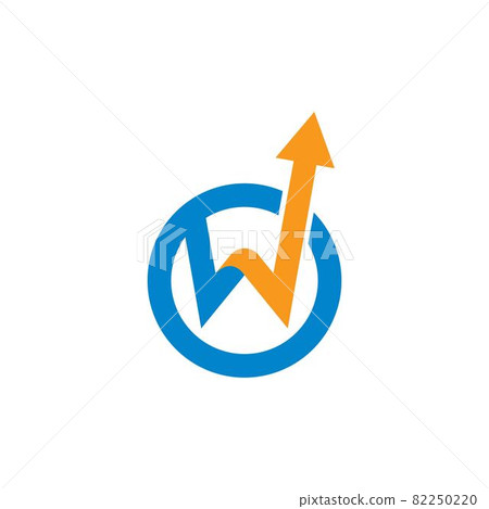 w Letter arrow  icon vector illustration design 82250220