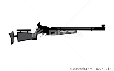 Silhouette of air rifle weapon design...-插圖素材 [82250718] - PIXTA圖庫