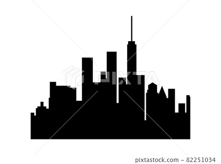 Silhouette of building skyline landscape city design illustration vector eps format , suitable for your design needs, logo, illustration, animation, etc. 82251034