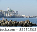 Scenery of port town 82251508