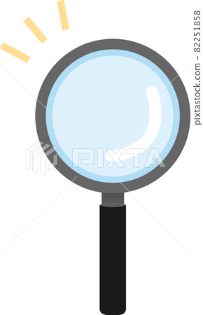 Illustration material: Magnifying glass used to magnify a small object 82251858