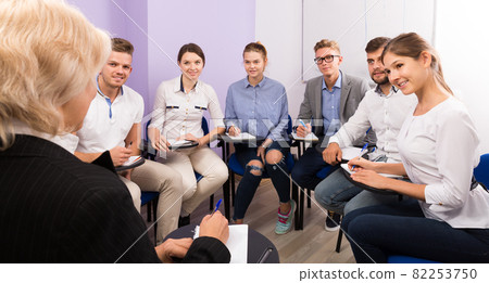 Group of ordinary students at extension courses Group of ordinary students at extension courses 82253750