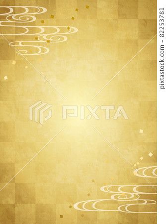 金雲金葉日式方格矢量圖背景 金雲金葉日式方格矢量圖背景 82253781