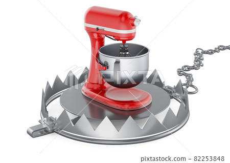 Bear Trap with stand mixer, 3D rendering Bear Trap with stand mixer, 3D rendering 82253848