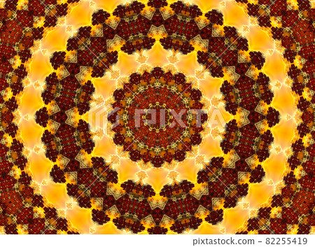 Glowing fiery oriental ornament, image for Buddhist mantra Glowing fiery oriental ornament, image for Buddhist mantra 82255419