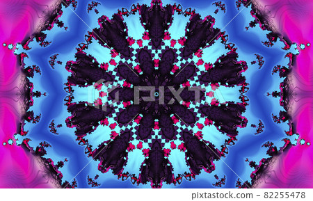 Watercolor neon cyan deep blue black ink square natural photo quality pattern 82255478