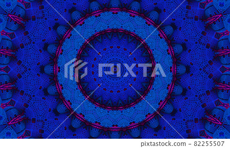 Mykonos Blue trendy color kaleidoscope. Beautiful kaleidoscope background. Abstract kaleidoscope patterns. Colorful mandala texture. Illustration traditional art design. Mykonos Blue trendy color kaleidoscope. Beautiful kaleidoscope background. Abstract kaleidoscope patterns. Colorful mandala texture. Illustration traditional art design. 82255507