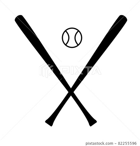 baseball icon on white background. wooden...-插圖素材 [82255596] - PIXTA圖庫