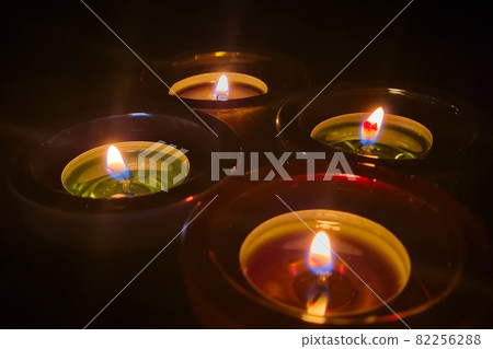 View of the burning candles, mourning for the victims. View of the burning candles, mourning for the victims. 82256288