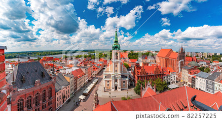 Aerial view of Torun, Poland 82257225