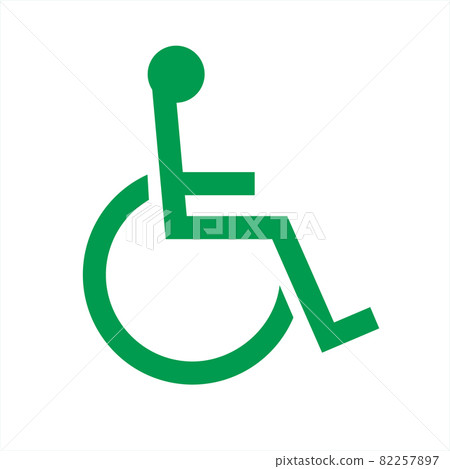 Wheelchair pictogram vector illustration 82257897