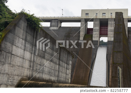 Water discharge from Juo Dam, Hitachi City, Ibaraki Prefecture 82258777