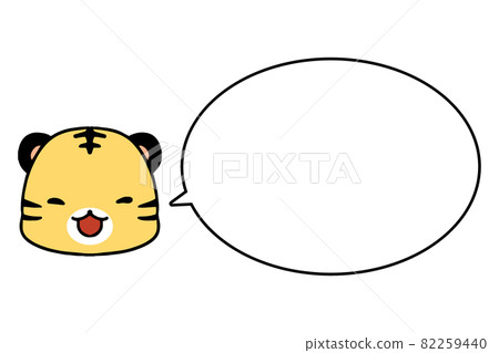 虎臉圖標和講話泡泡 82259440