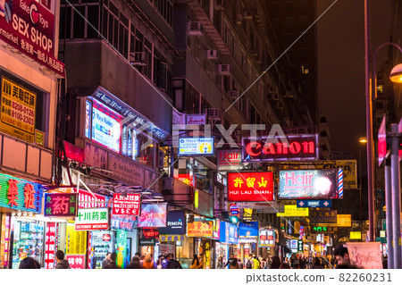 《香港》尖沙咀市容及夜景 82260231