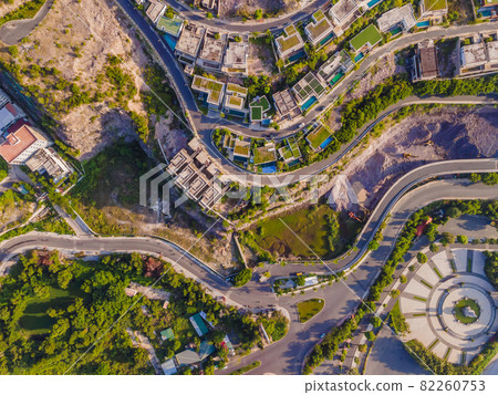 Drone view of Nha Trang city and An Vien village, Vietnam Drone view of Nha Trang city and An Vien village, Vietnam 82260753