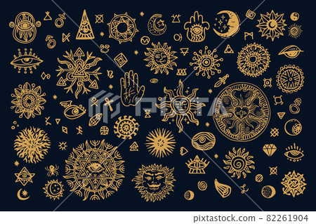 Collection of various occult symbols. Collection of various occult symbols. 82261904