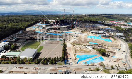 Construction site of Es Con Field Hokkaido (photographed in September 2021) 82262472