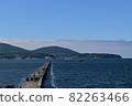 South breakwater in Otaru on a sunny day 82263466