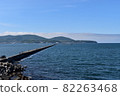 South breakwater in Otaru on a sunny day 82263468