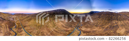 Aerial view of the Glenveagh National Park in County Donegal, Ireland 82266256