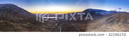 Aerial view of the Glenveagh National Park in County Donegal, Ireland 82266258