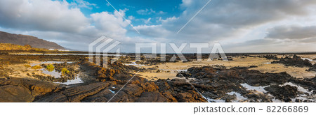 Incredible low tide coastside of Lanzarote. ACanary Islands. Spain Incredible low tide coastside of Lanzarote. ACanary Islands. Spain 82266869
