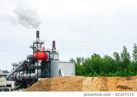 modern wood pellet production plant in operation modern wood pellet production plant in operation 82267153