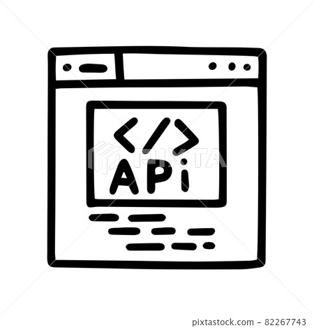 API site line vector doodle simple icon API site line vector doodle simple icon 82267743